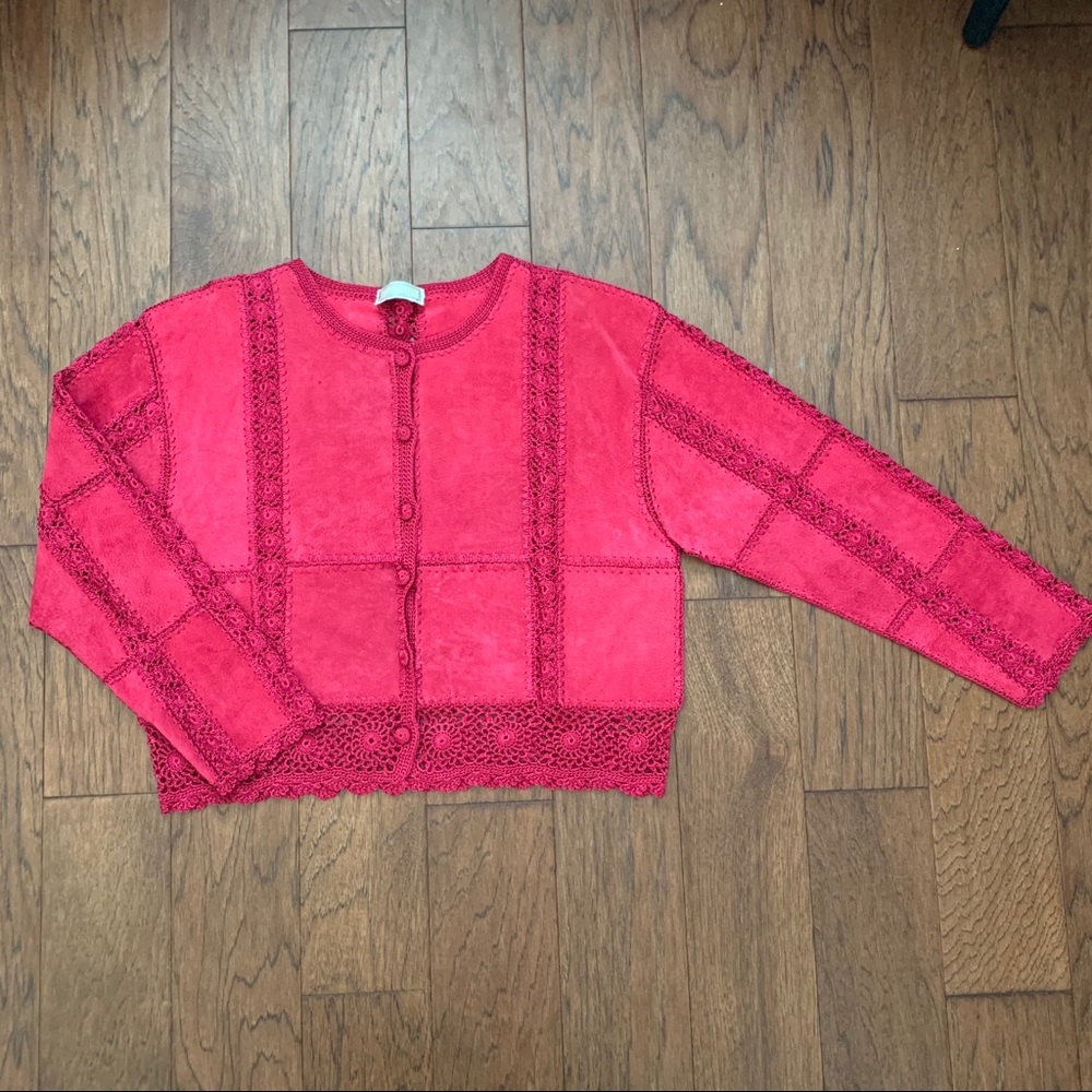 Smh Boutique Leather Patchwork Jacket - image 1